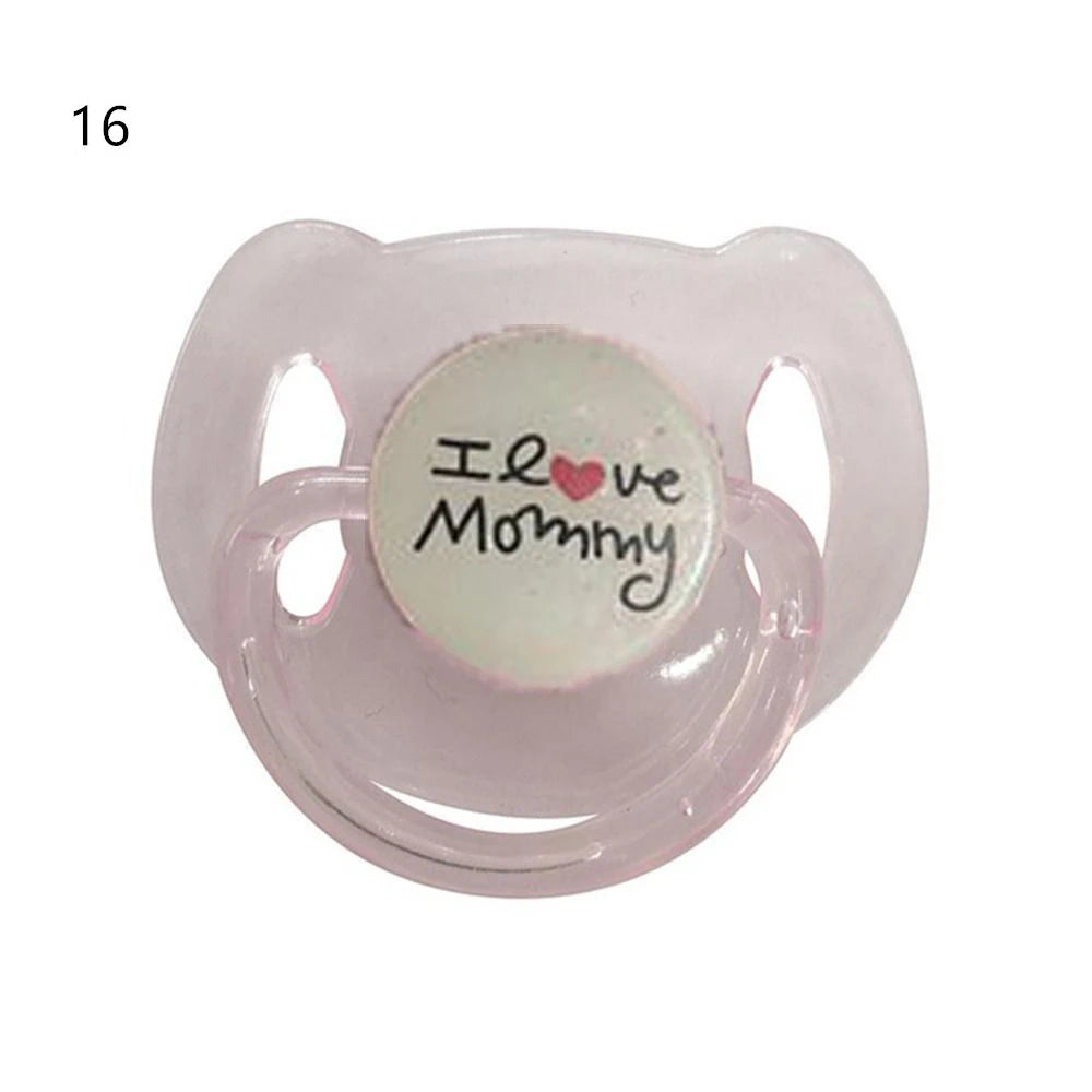 New Simulation Pacifiers for 20-22inch Baby Dolls Cute Lovely Magnet Pacifier ABS Plastic Dummy Nipples Kids Toy Accessories