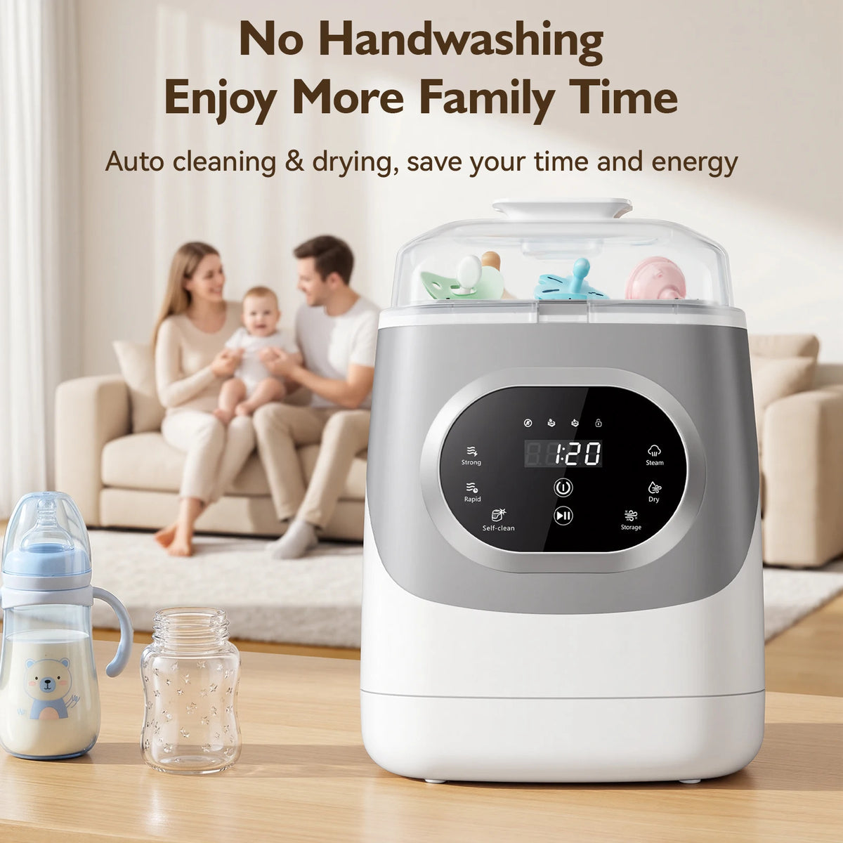 Baby Bottle Care Machine Multi-functional Baby Bottle Washer Sterilizer and Dryer for All Baby Items Bottles&Breast Pump Accessories