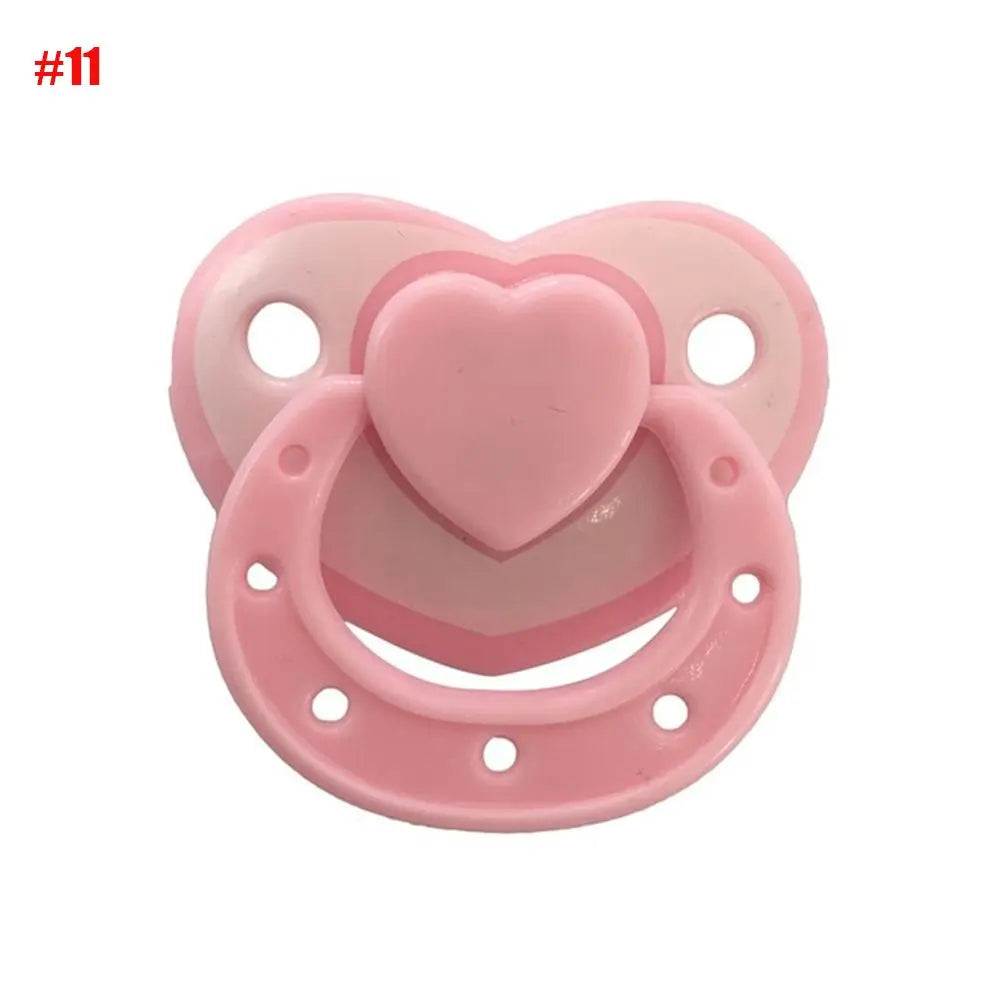 New Simulation Pacifiers for 20-22inch Baby Dolls Cute Lovely Magnet Pacifier ABS Plastic Dummy Nipples Kids Toy Accessories