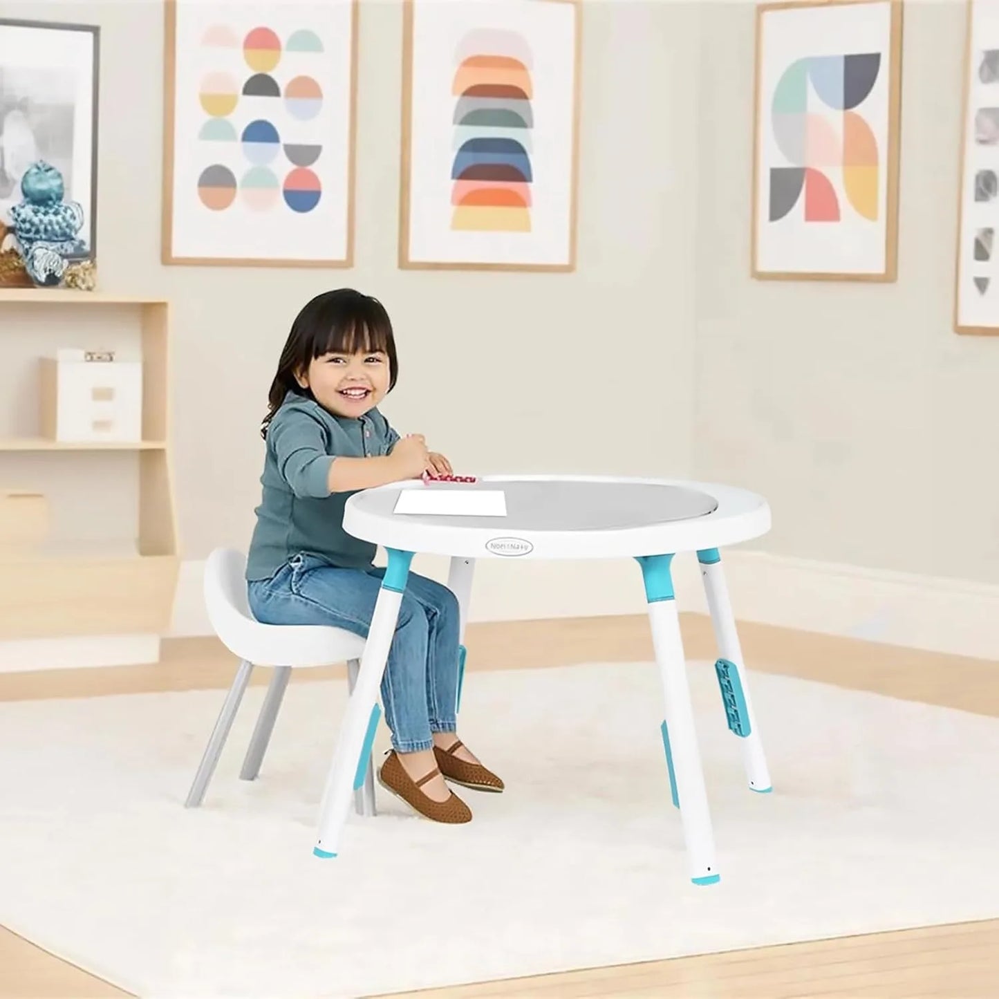Baby 3-in-1 Activity Center Jumper and Table - with Removable Toys and 360° Rotating Seat - Ideal for Infant Entertainment