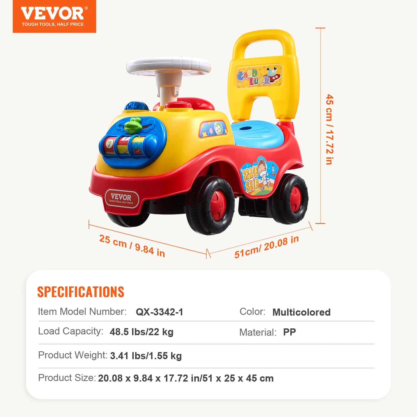 Toddler Ride On Push Car Sit to Stand Kids Ride On Toy Car with Music Steering Wheel Seat Storage for Toddlers