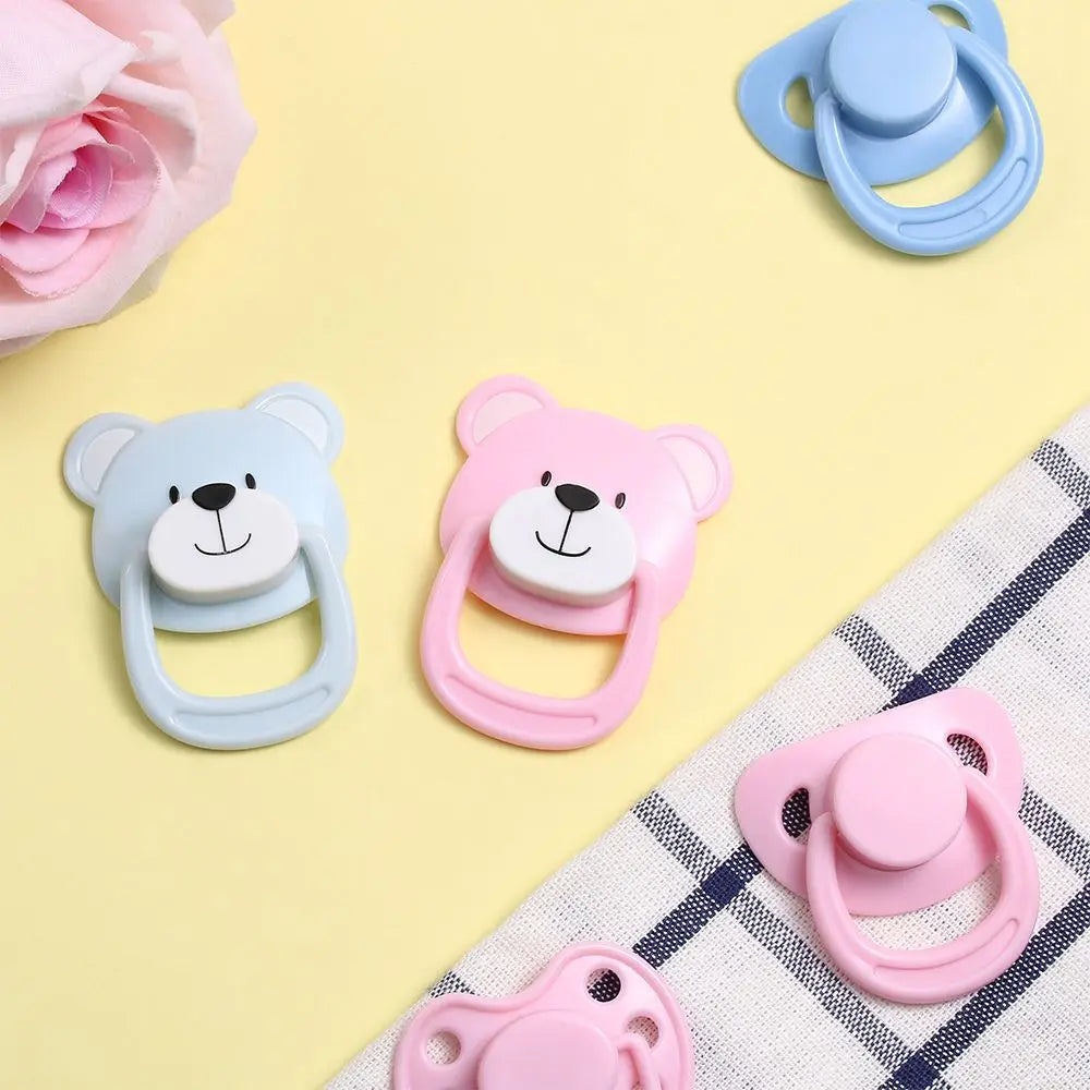 New Simulation Pacifiers for 20-22inch Baby Dolls Cute Lovely Magnet Pacifier ABS Plastic Dummy Nipples Kids Toy Accessories
