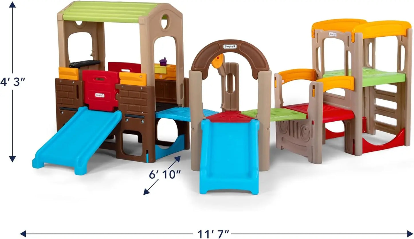 Young Explorers Modular Play System Kids Activity Outdoor Playset for Children Age 18 mos 6yrs Toddler Playground Slide Climb
