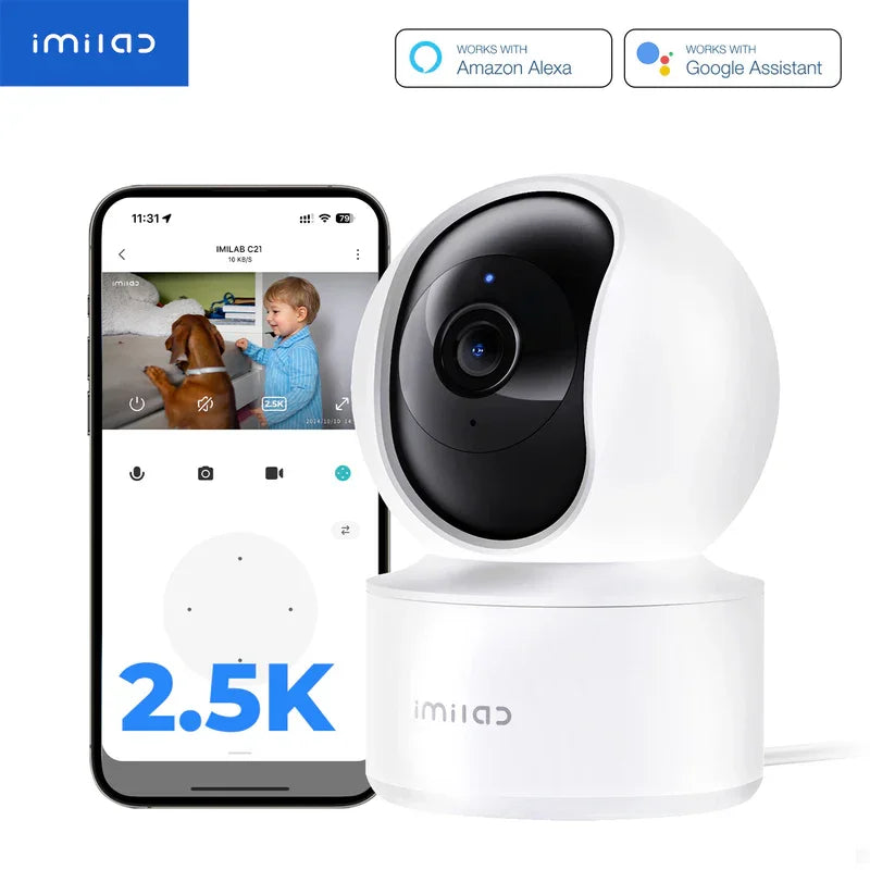 Baby Monitor Indoor Security Camera with AI Detection Night Vision 2-Way Audio 360° PTZ Compatible