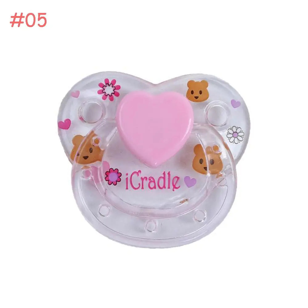New Simulation Pacifiers for 20-22inch Baby Dolls Cute Lovely Magnet Pacifier ABS Plastic Dummy Nipples Kids Toy Accessories