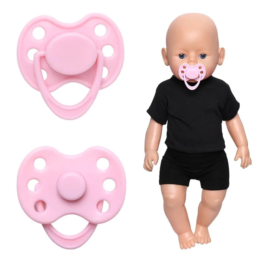 New Simulation Pacifiers for 20-22inch Baby Dolls Cute Lovely Magnet Pacifier ABS Plastic Dummy Nipples Kids Toy Accessories