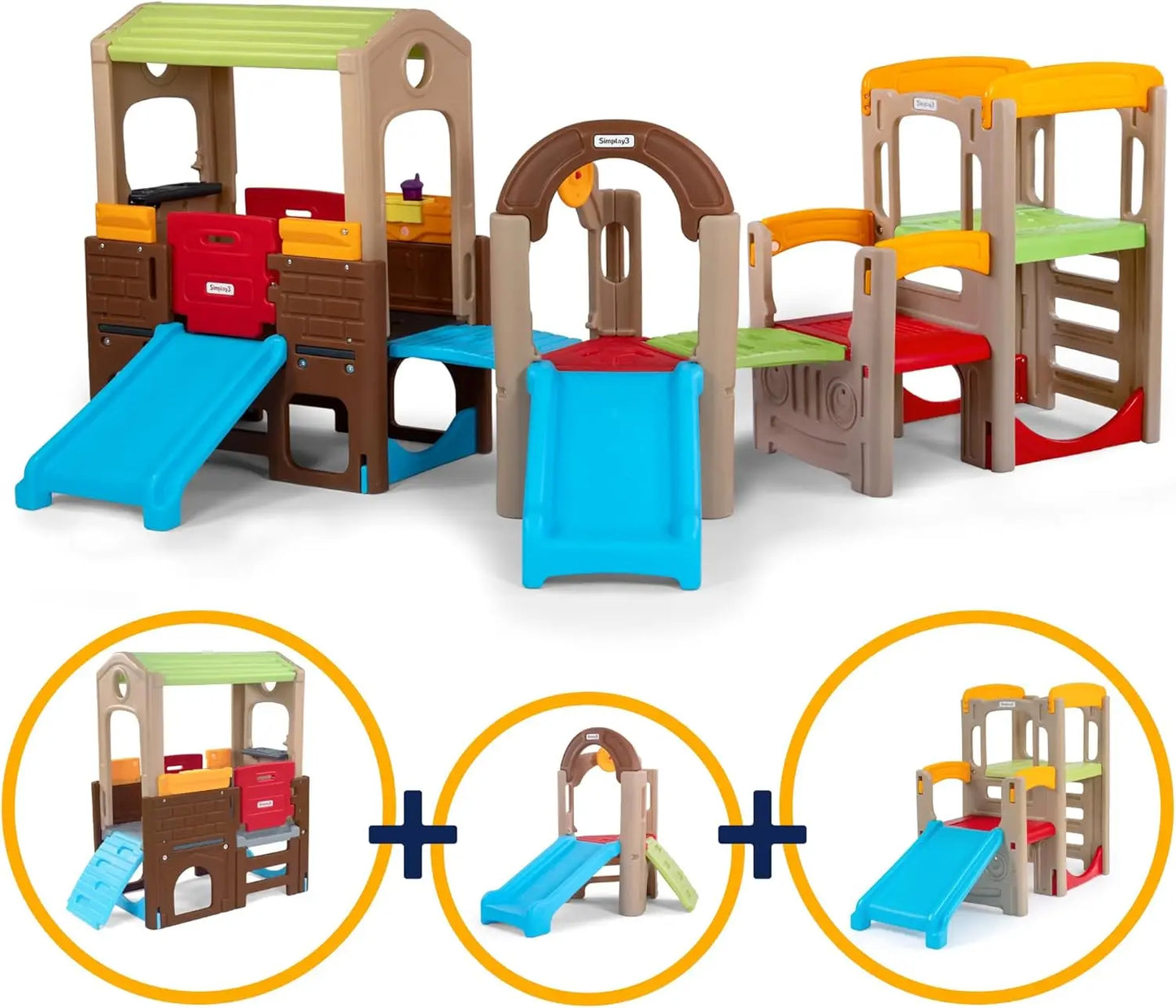 Young Explorers Modular Play System Kids Activity Outdoor Playset for Children Age 18 mos 6yrs Toddler Playground Slide Climb