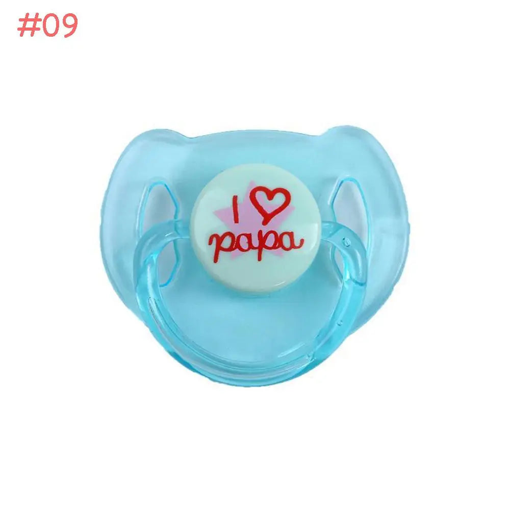 New Simulation Pacifiers for 20-22inch Baby Dolls Cute Lovely Magnet Pacifier ABS Plastic Dummy Nipples Kids Toy Accessories