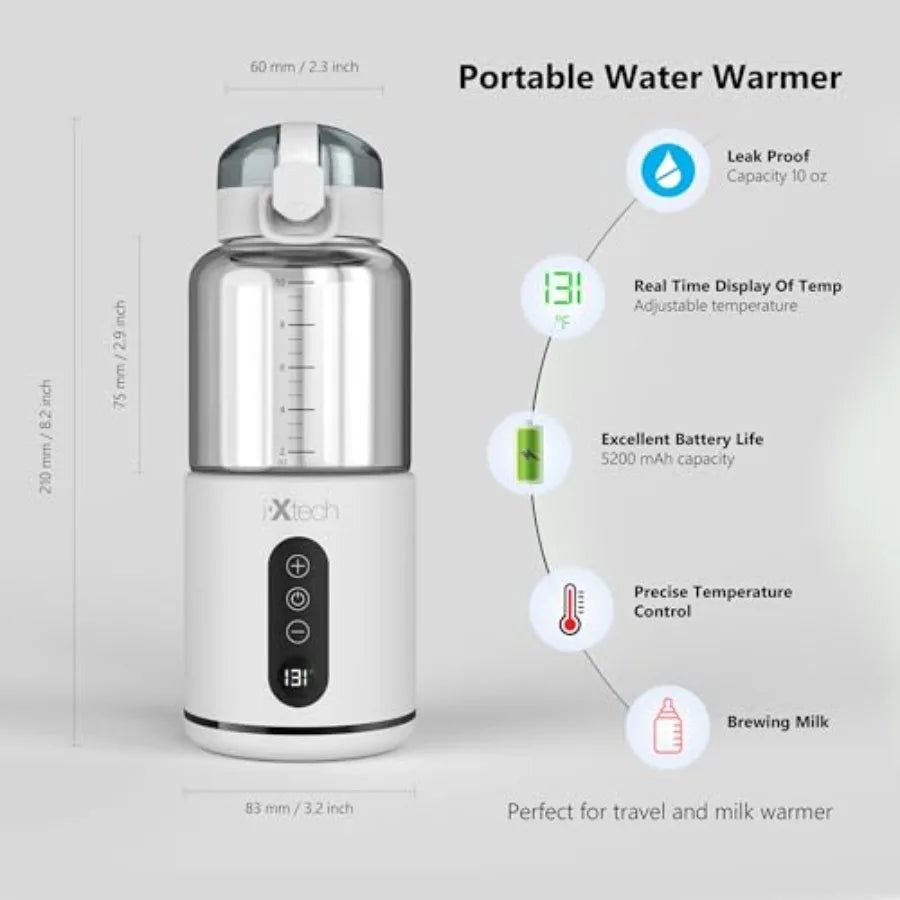 Portable Water Warmer for Travel, Instant Breastmilk, Baby Formula, Water, Portable Bottle Warmer, 10., Ounces