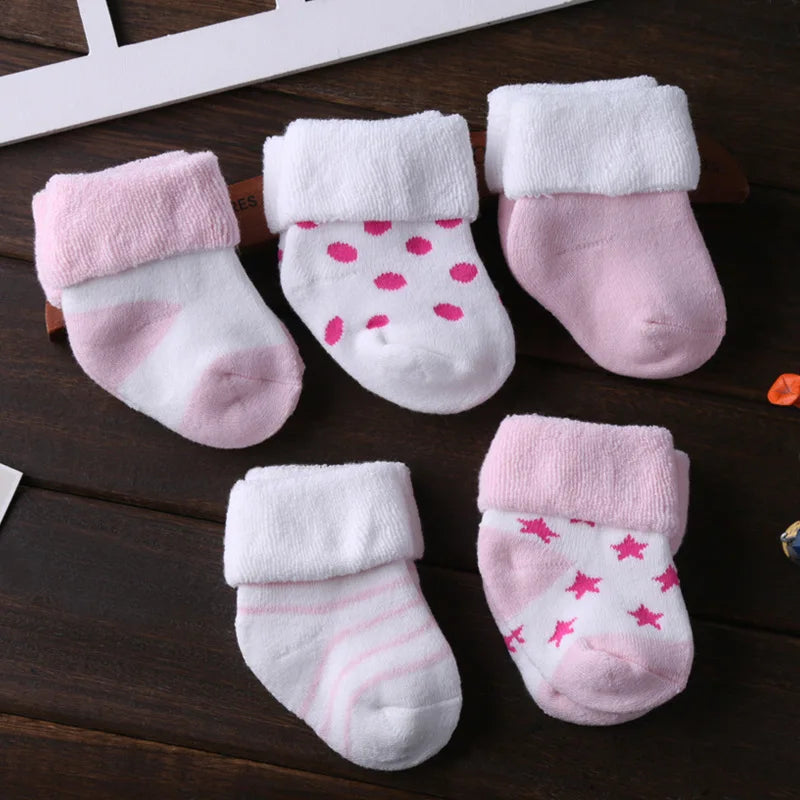 5Pairs/lot unisex Non-Skid Baby Shoe Socks 0-12months Cotton baby boy girls