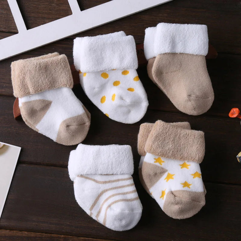 5Pairs/lot unisex Non-Skid Baby Shoe Socks 0-12months Cotton baby boy girls