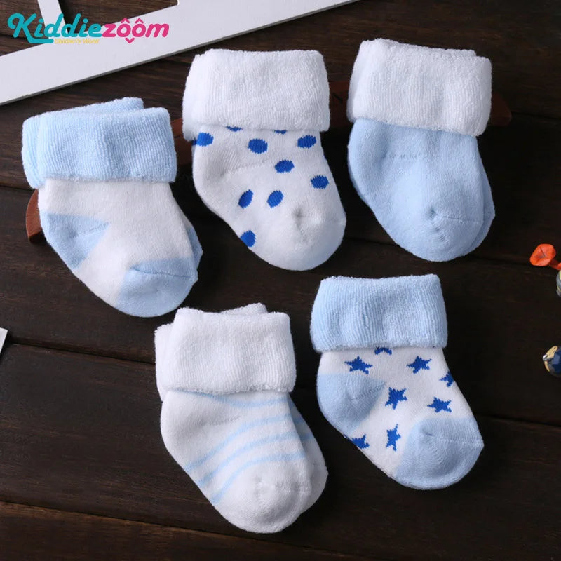 5Pairs/lot unisex Non-Skid Baby Shoe Socks 0-12months Cotton baby boy girls