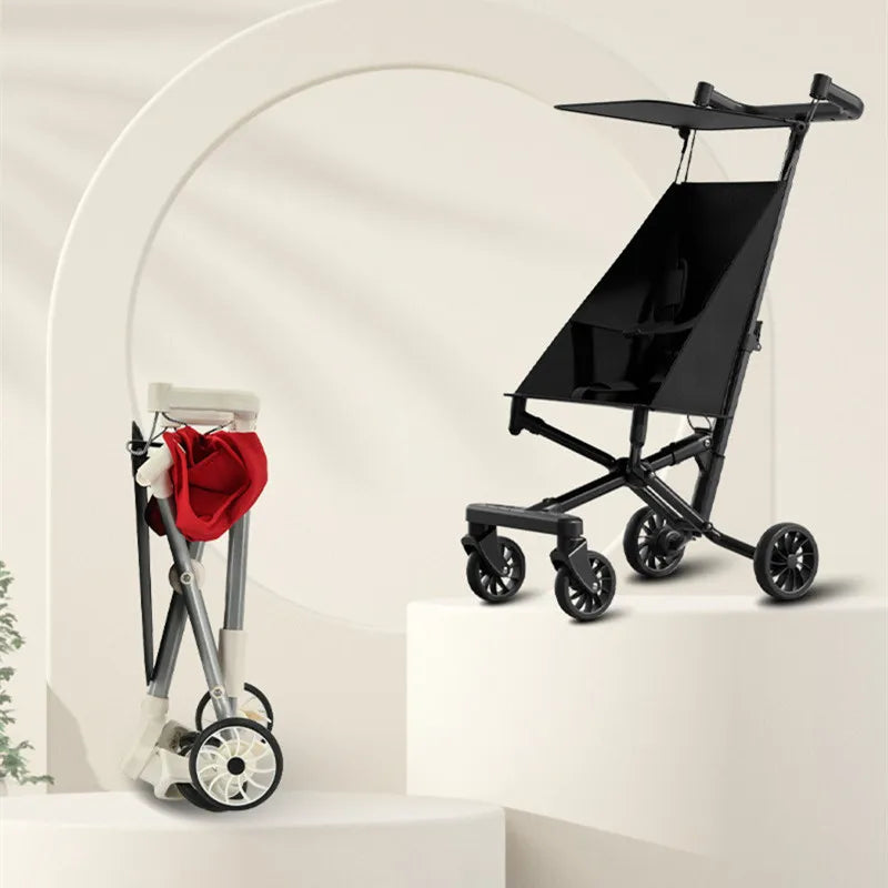 Baby Stroller One Click Folding Lightweight Strollers Portable Baby Car with Seat Belt Baby Trolly Anti Rollover Child Carts