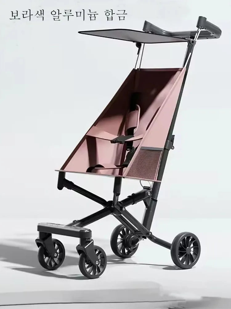Baby Stroller One Click Folding Lightweight Strollers Portable Baby Car with Seat Belt Baby Trolly Anti Rollover Child Carts