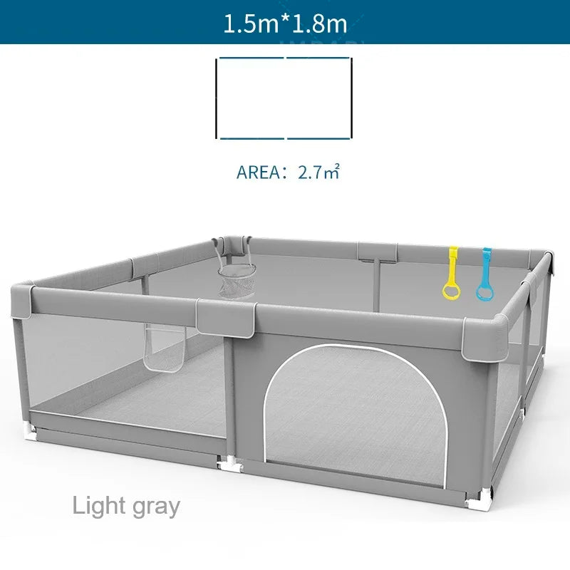 Baby Playpen Gray Baby Activity Fence Large Baby Playground Safety Activities for Babies Games Park Playpen for Children